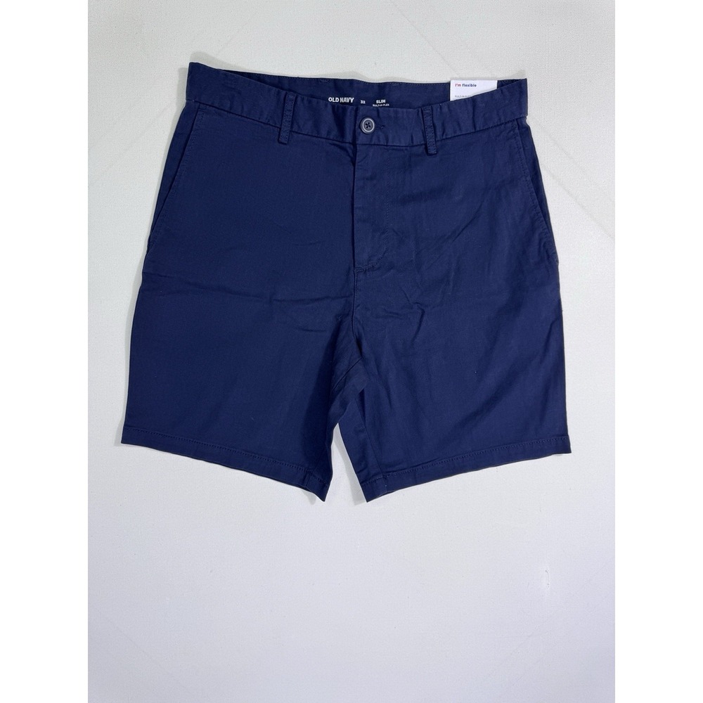 Old Navy Men's Shorts 32x8 Slim Built In Flex NWT Blue Minimalist Classic Casual